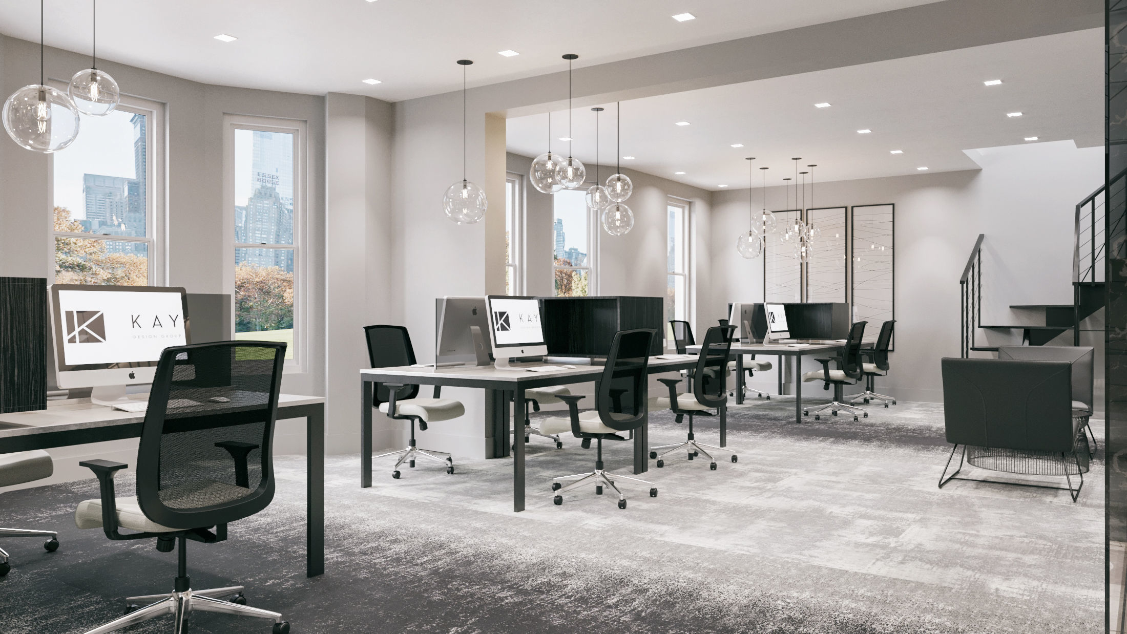 Office interior 3D model_4