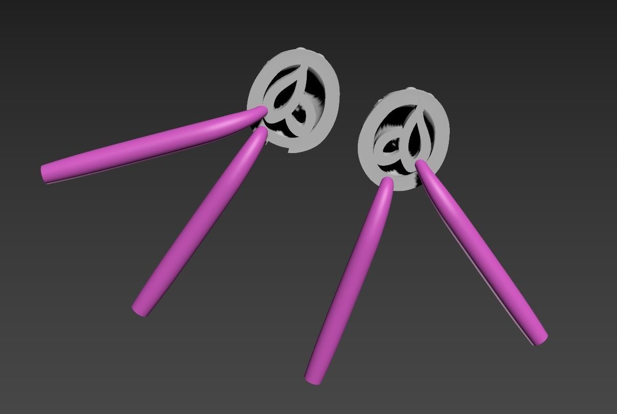 101112 SE stud earrings ladybugs with enamel  3D print model_19