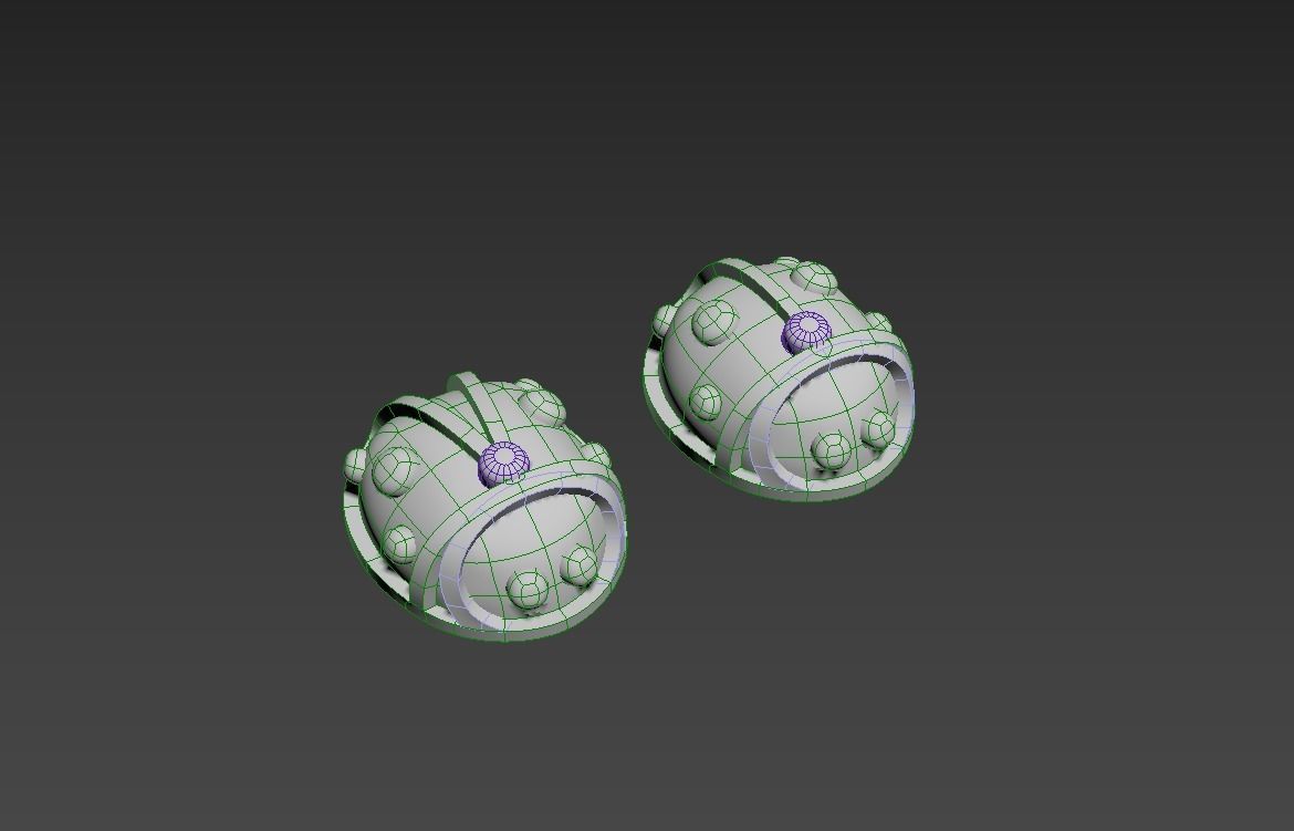 101112 SE stud earrings ladybugs with enamel  3D print model_11