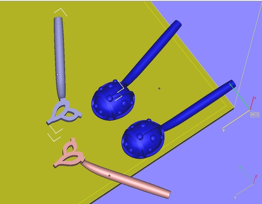 101112 SE stud earrings ladybugs with enamel  3D print model_7