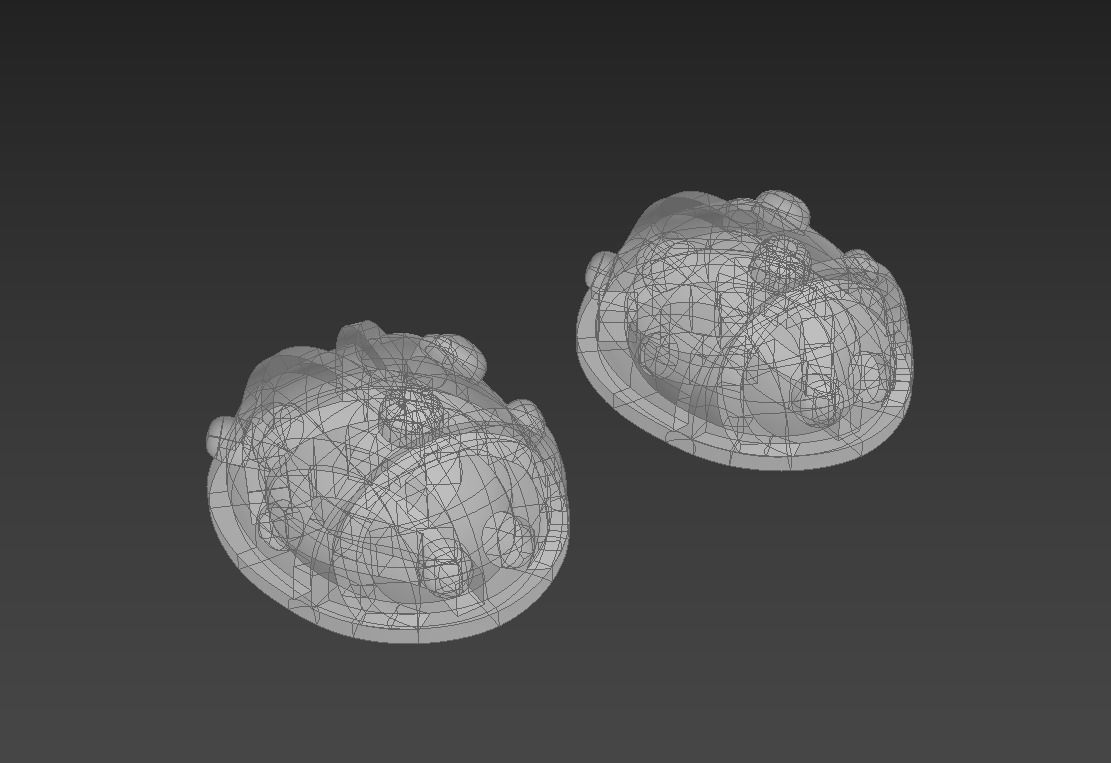 101112 SE stud earrings ladybugs with enamel  3D print model_23