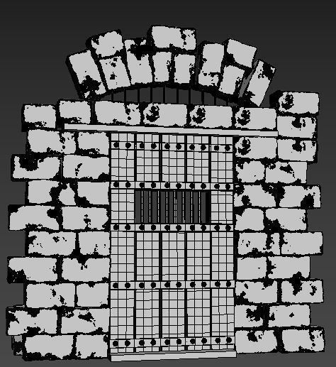 Old Wood Dor 3D model_3