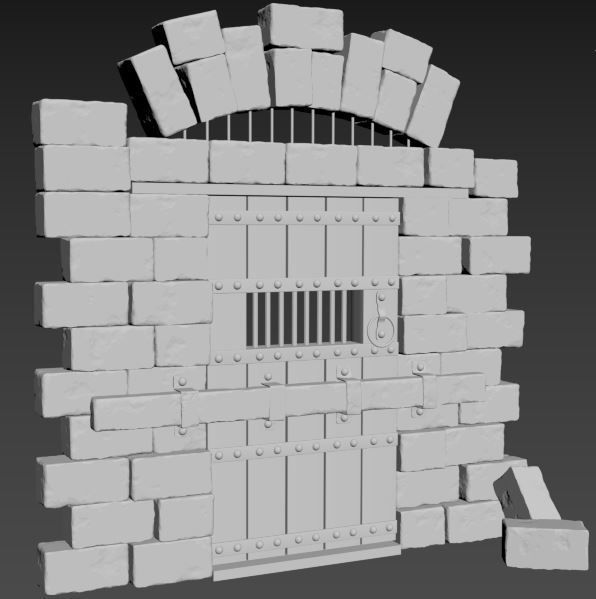 Old Wood Dor 3D model_1