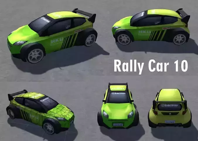 Racing Cars low-poly 3d models