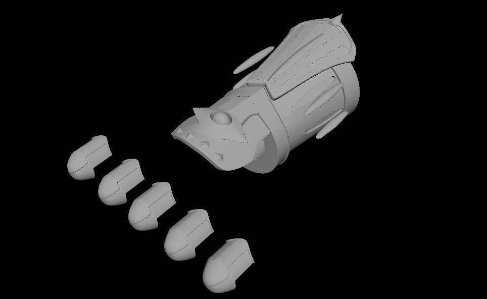 Wearable Ezreal gauntlet 3D print model_1