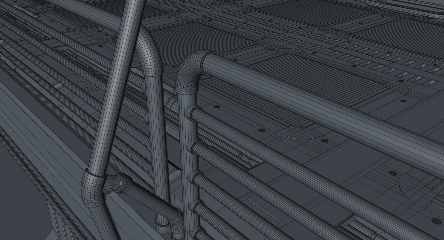 Sci Fi Bridge 3D model_15