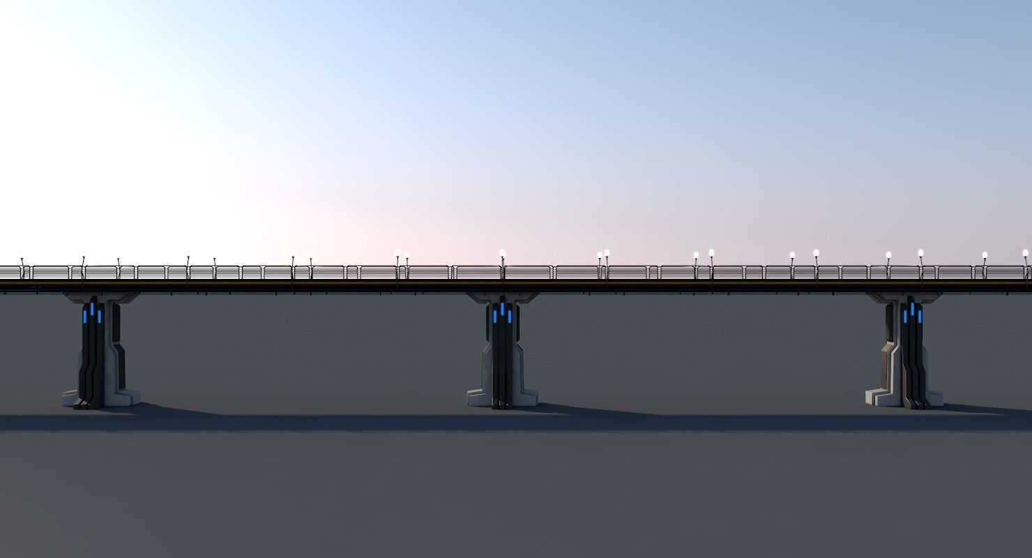 Sci Fi Bridge 3D model_6
