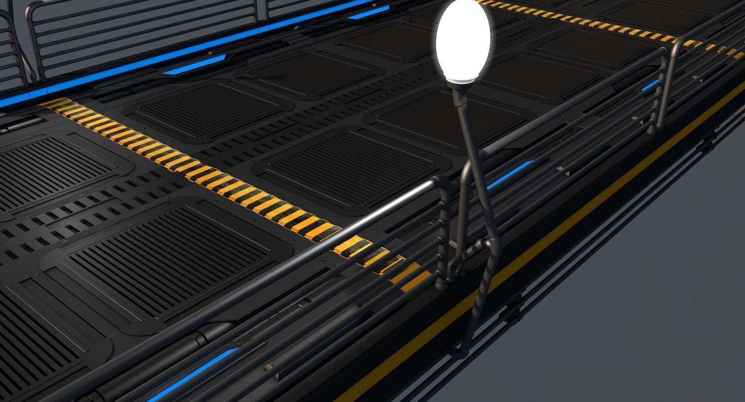 Sci Fi Bridge 3D model_9