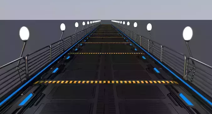 Sci Fi Bridge 3D model