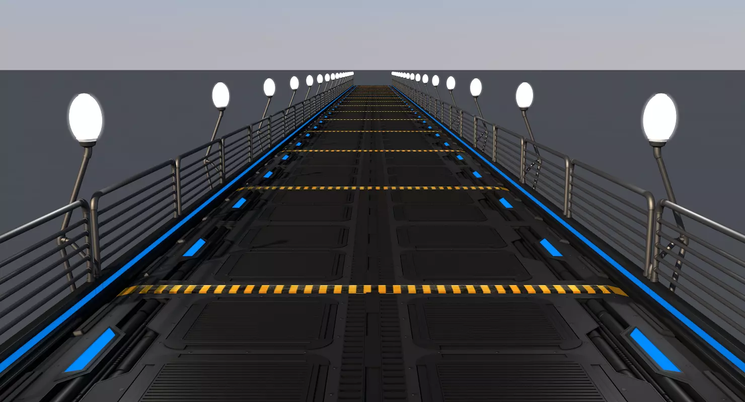 Sci Fi Bridge 3D model_0