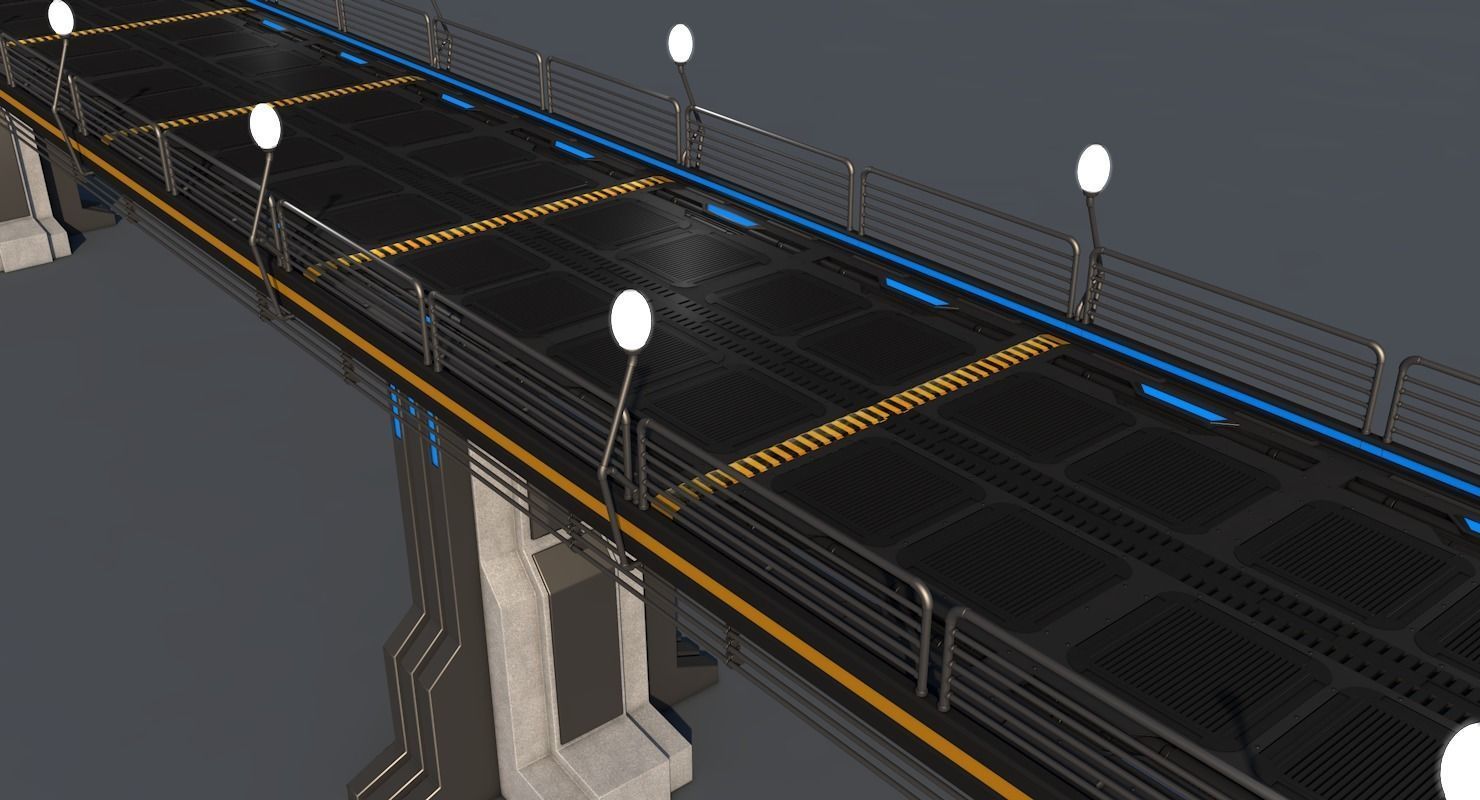 Sci Fi Bridge 3D model_3
