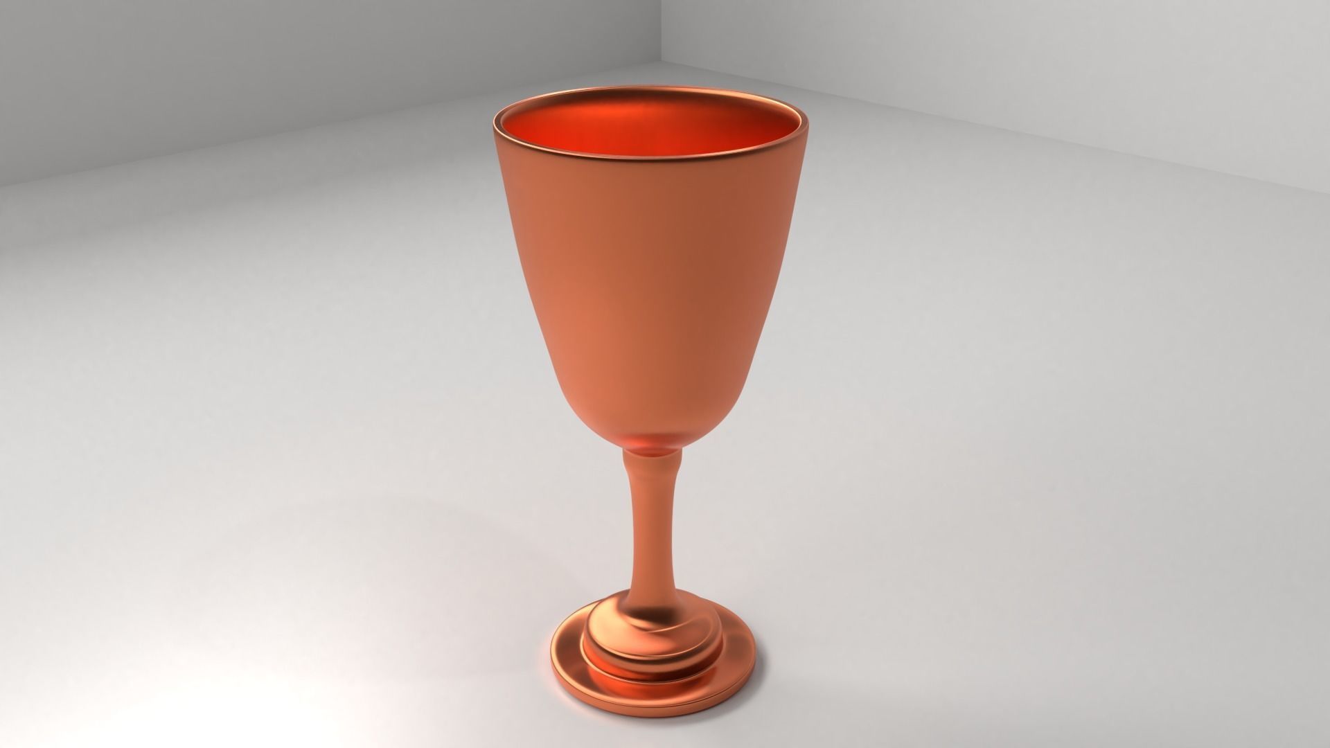 Copper Goblet 2 with Liquid 3D model_1