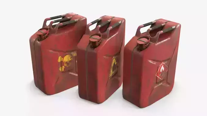 Jerrycan Asset 02 Low-poly 3D model