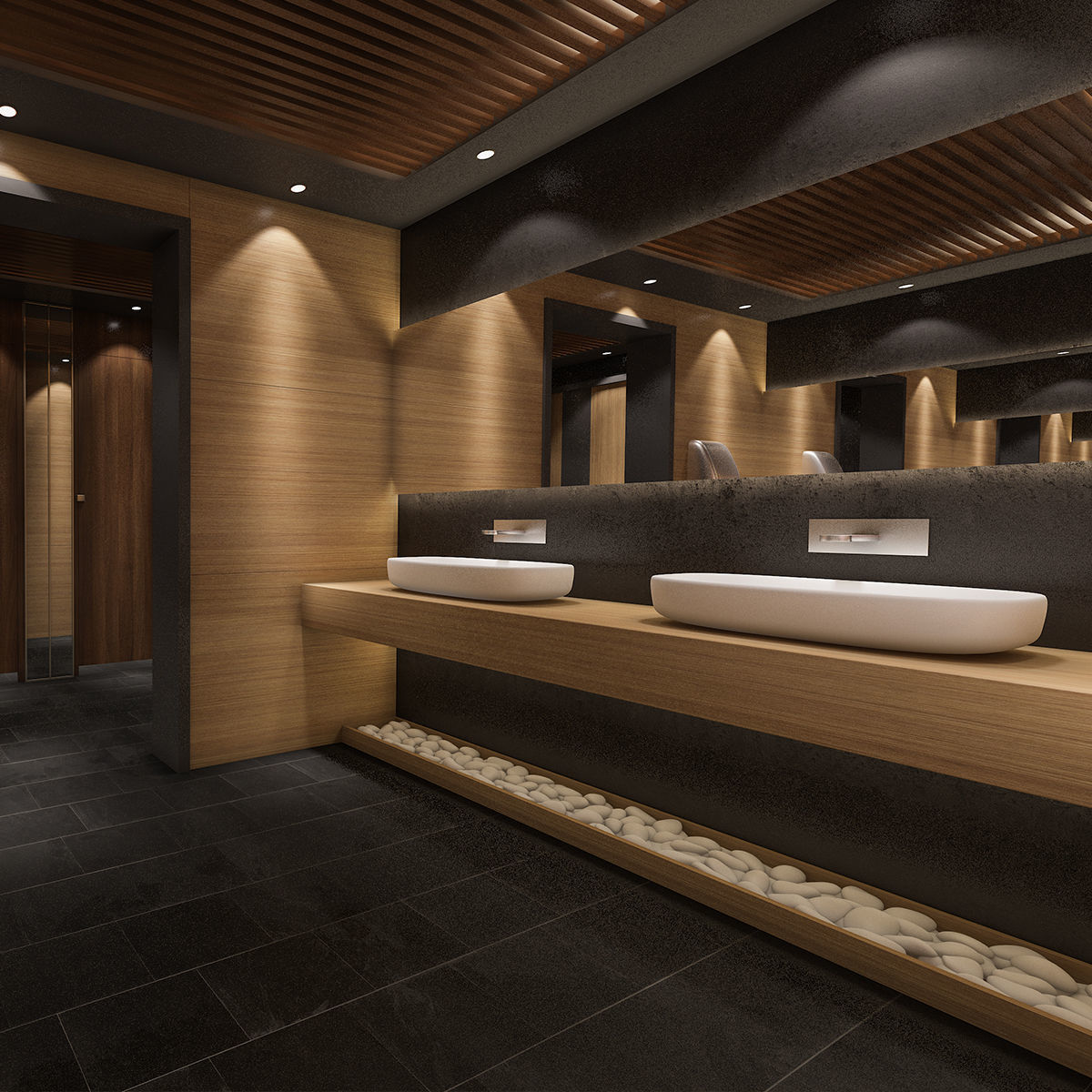 bathroom Low-poly 3D model_5