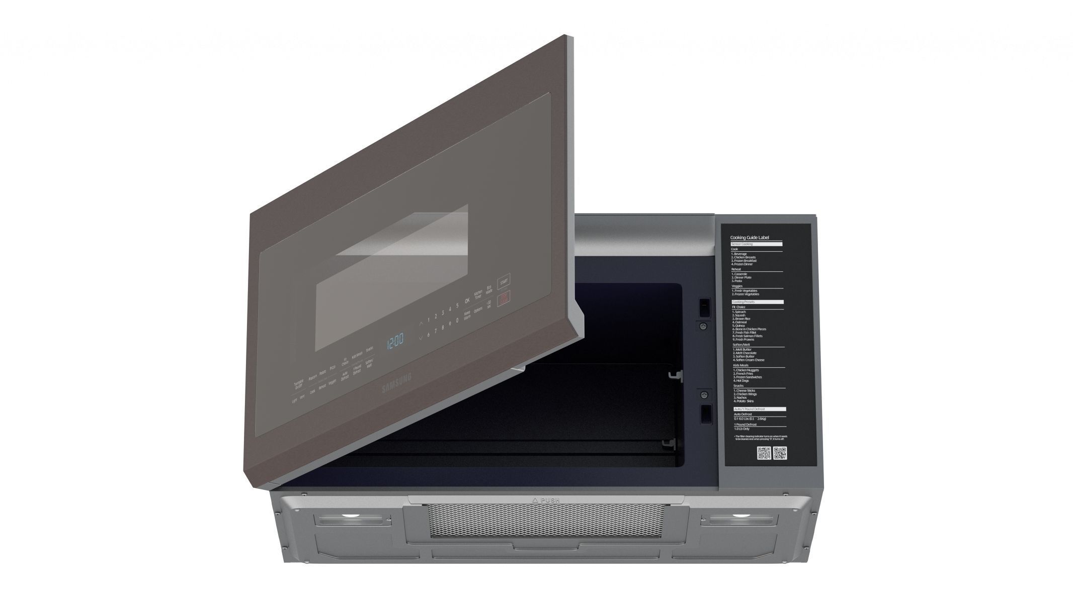 Samsung Over The Range Microwave in Tuscan Stainless Steel 3D model_10