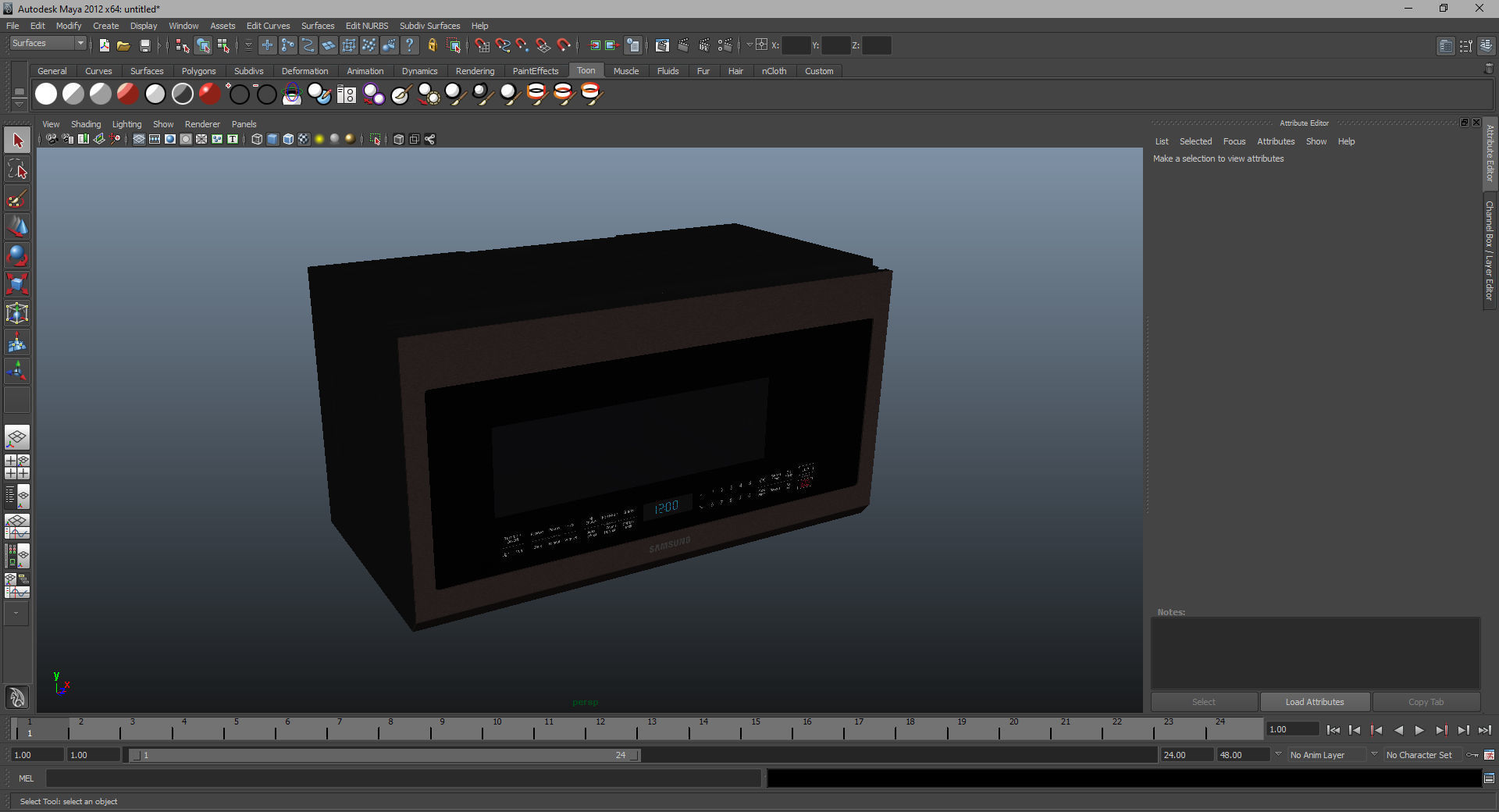 Samsung Over The Range Microwave in Tuscan Stainless Steel 3D model_23