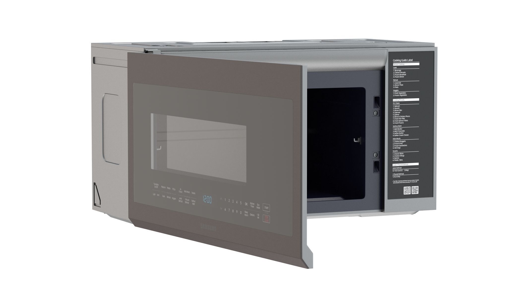 Samsung Over The Range Microwave in Tuscan Stainless Steel 3D model_5