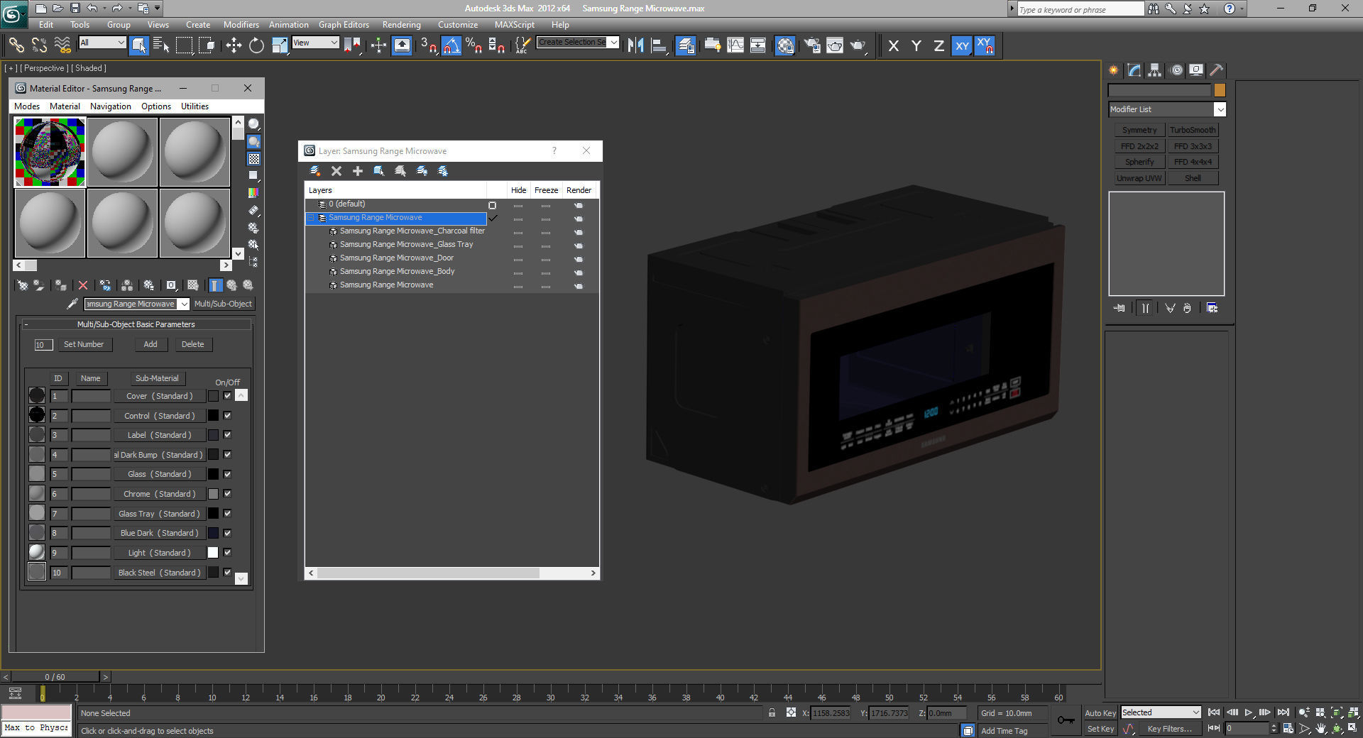 Samsung Over The Range Microwave in Tuscan Stainless Steel 3D model_24