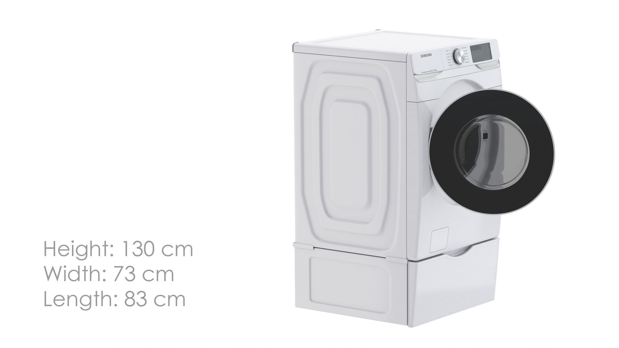 Samsung WF6300 Smart Front Load Washer 3D model_3