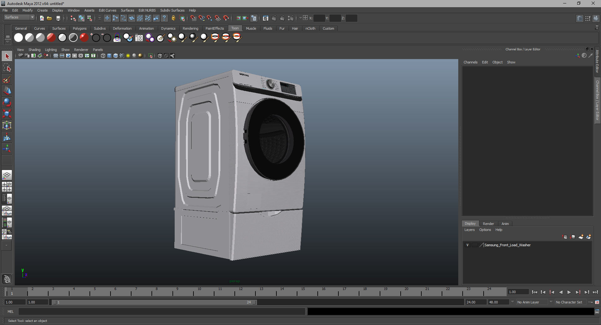 Samsung WF6300 Smart Front Load Washer 3D model_25