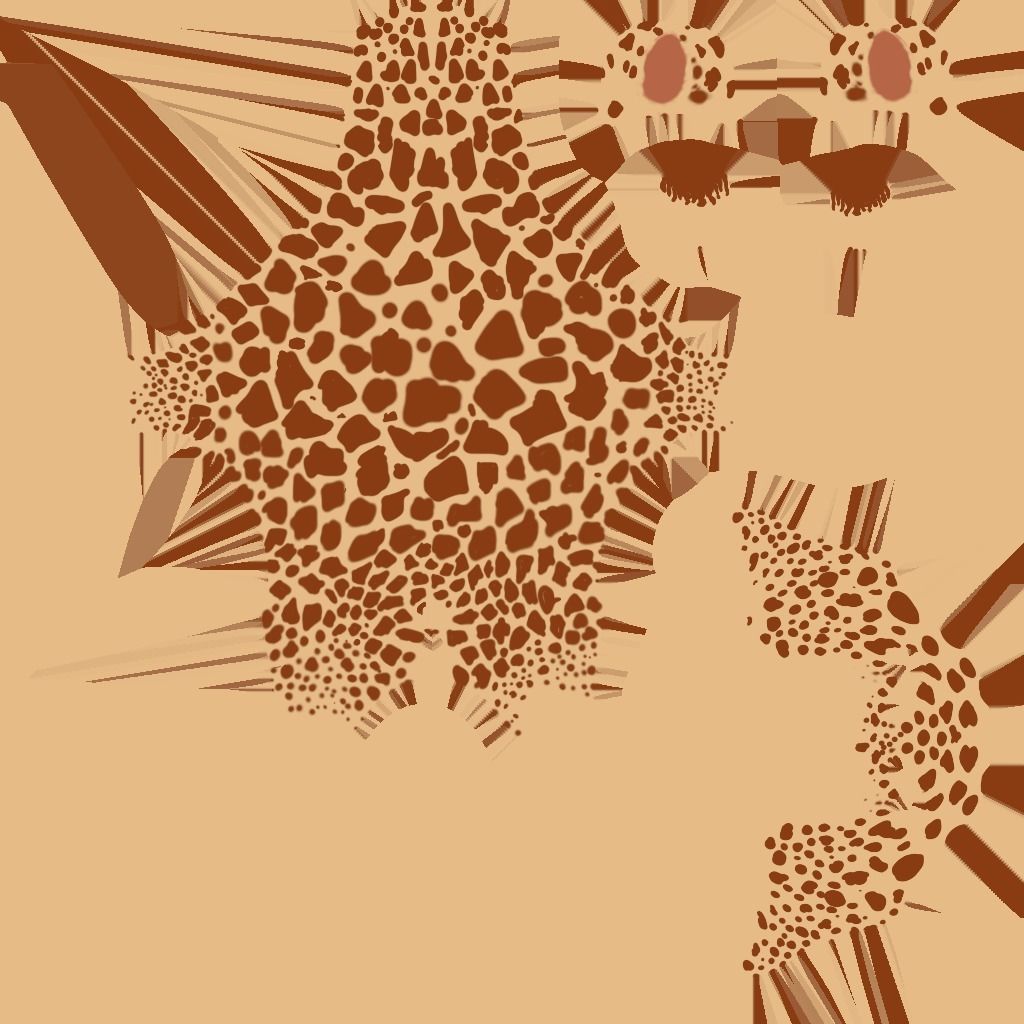 Girrafe cartoon giraffe 3D model_1