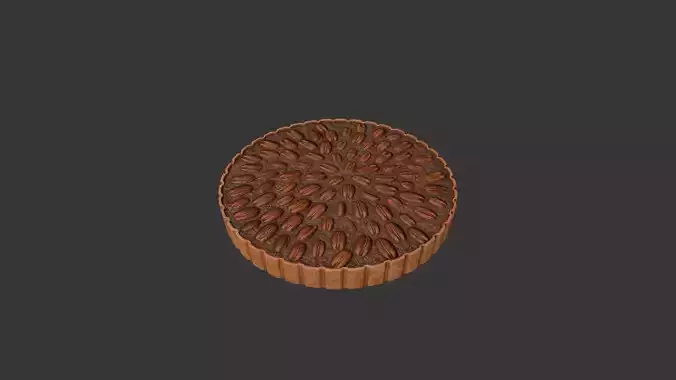 Pecan Pie Low-poly 3D model
