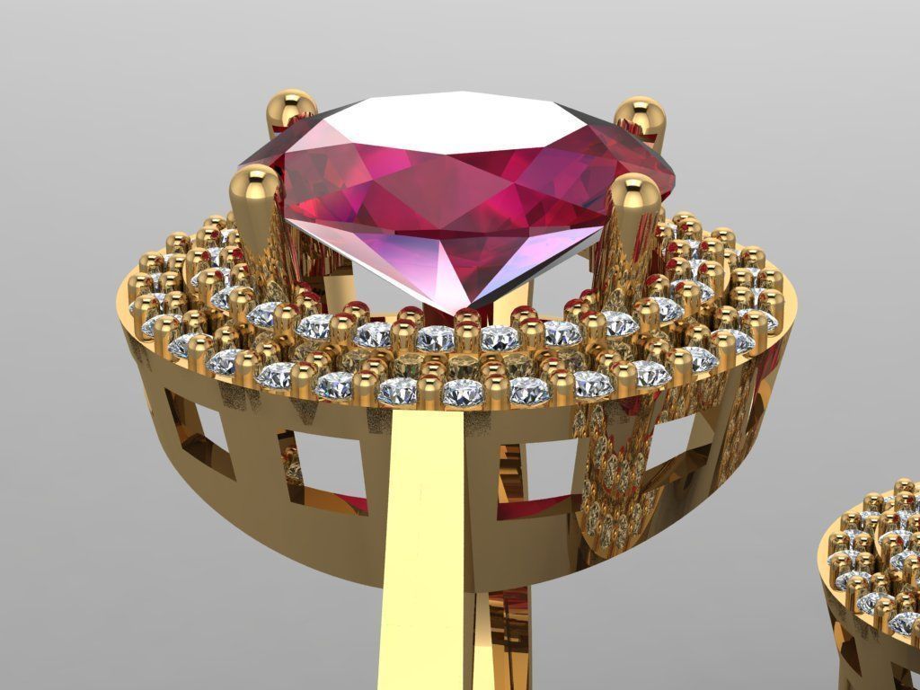 Oval Gold Silver Set 3D print model_3