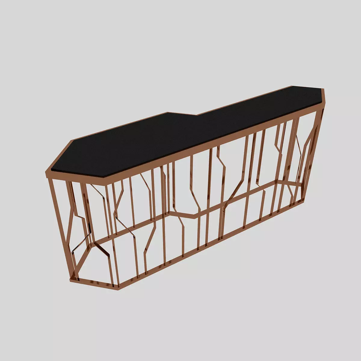 Metal Table 3 Low-poly 3D model