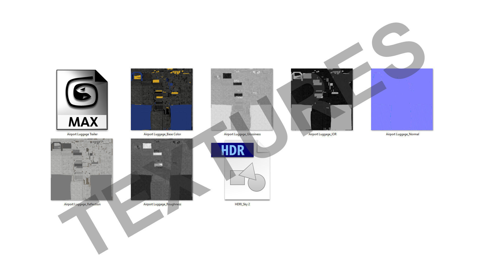 Covered Airport Luggage Trailer 3D model_22