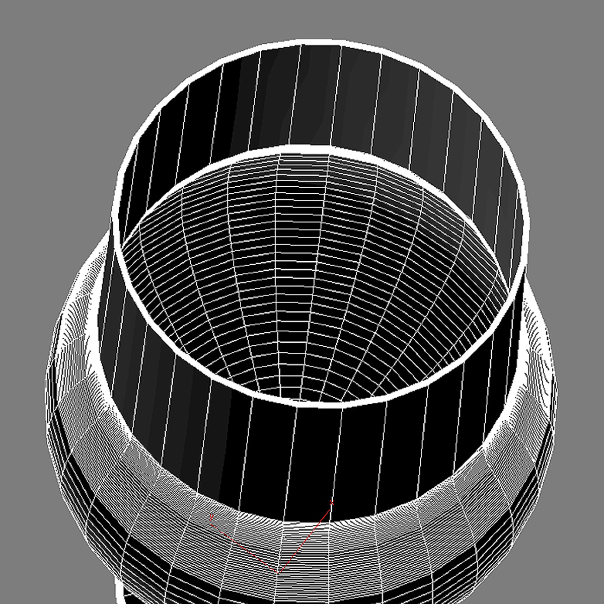 Cup wine glass on table 3D model_4