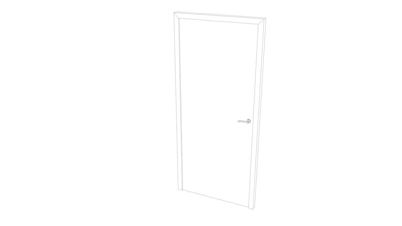Door collection no1 Low-poly 3D model_3