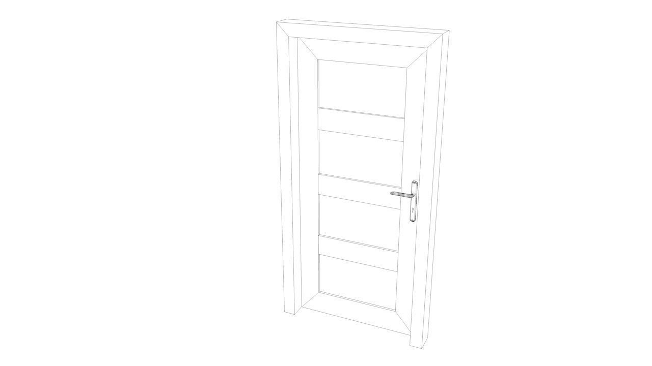 Door collection no1 Low-poly 3D model_27