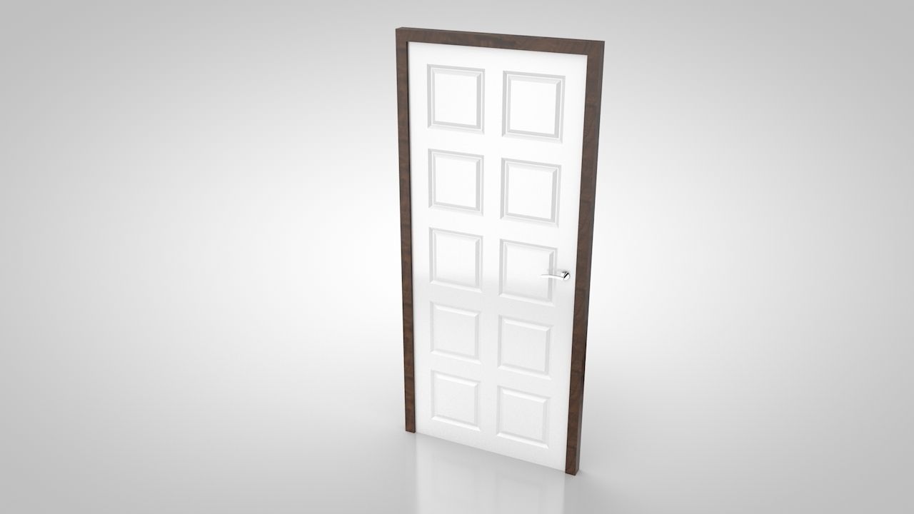 Door collection no1 Low-poly 3D model_4