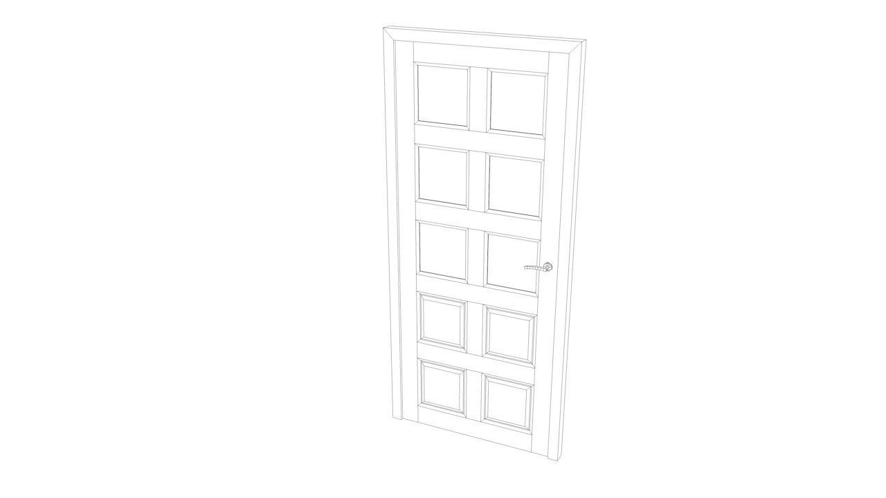 Door collection no1 Low-poly 3D model_12