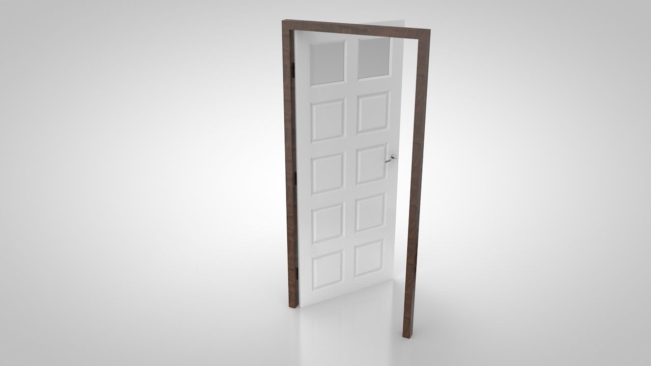 Door collection no1 Low-poly 3D model_8