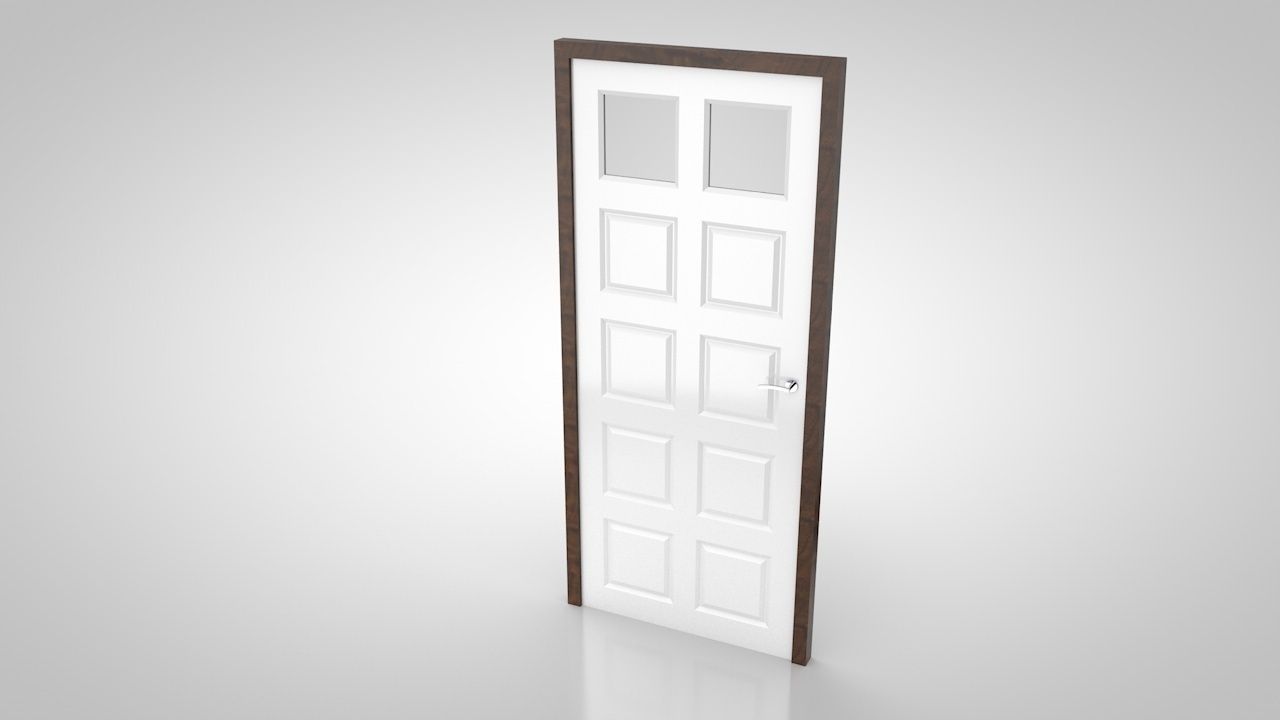 Door collection no1 Low-poly 3D model_7