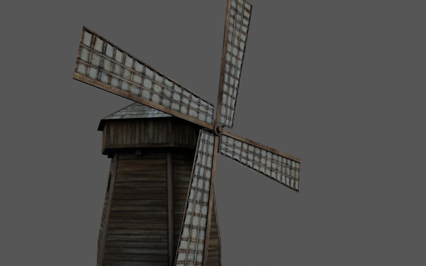 Low Poly Mill 3D Model windmill Low-poly 3D model_4