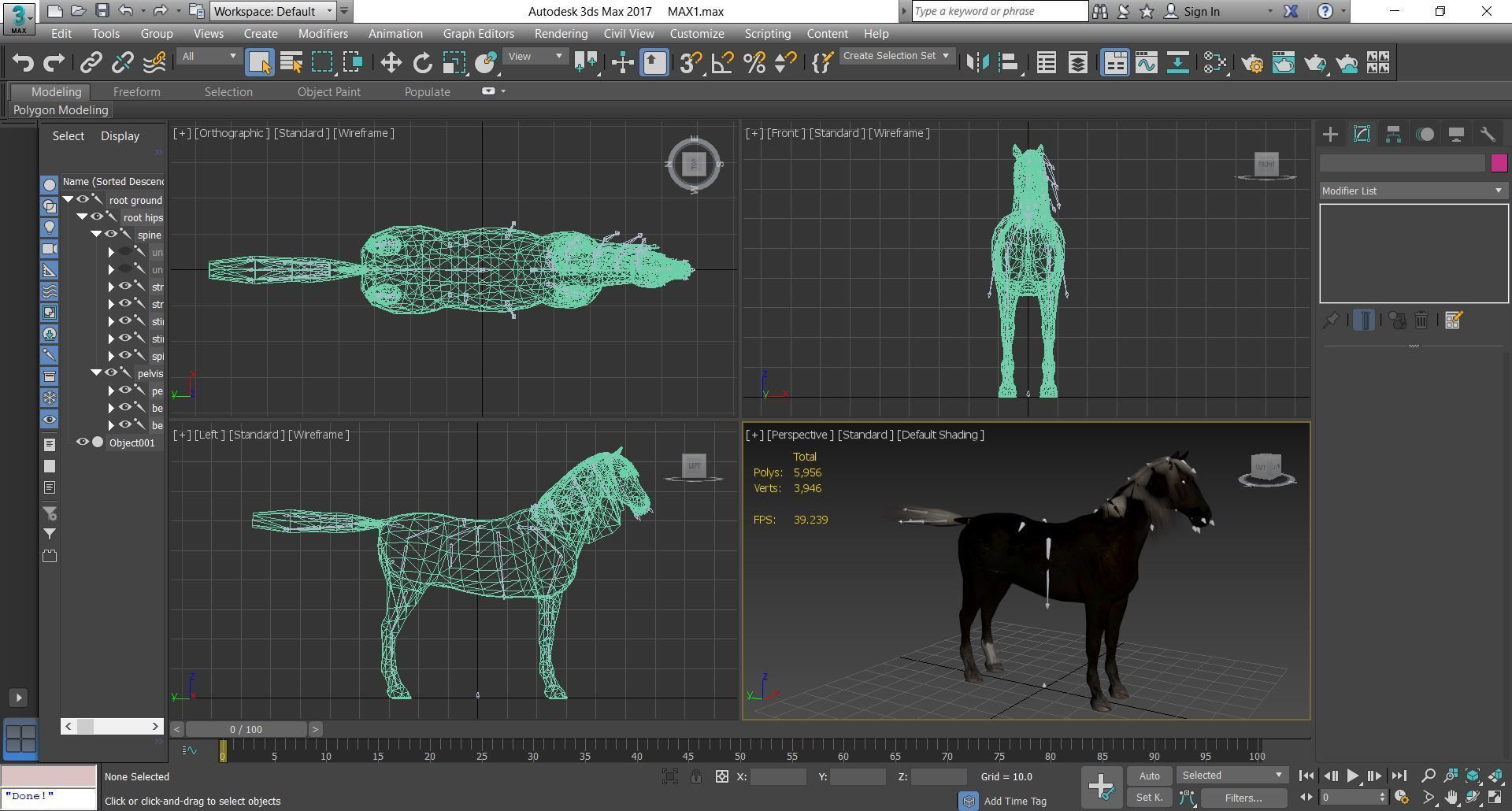 Horse - B6 3D model_8