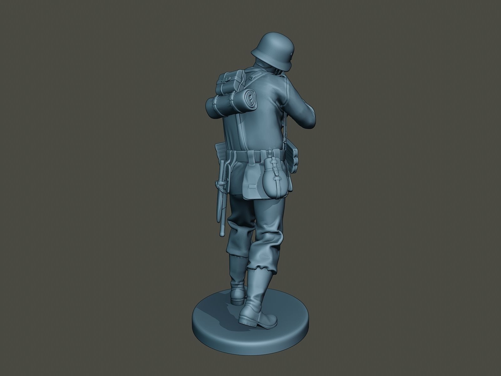German soldier ww2 Shoot Stand G2 3D print model_5