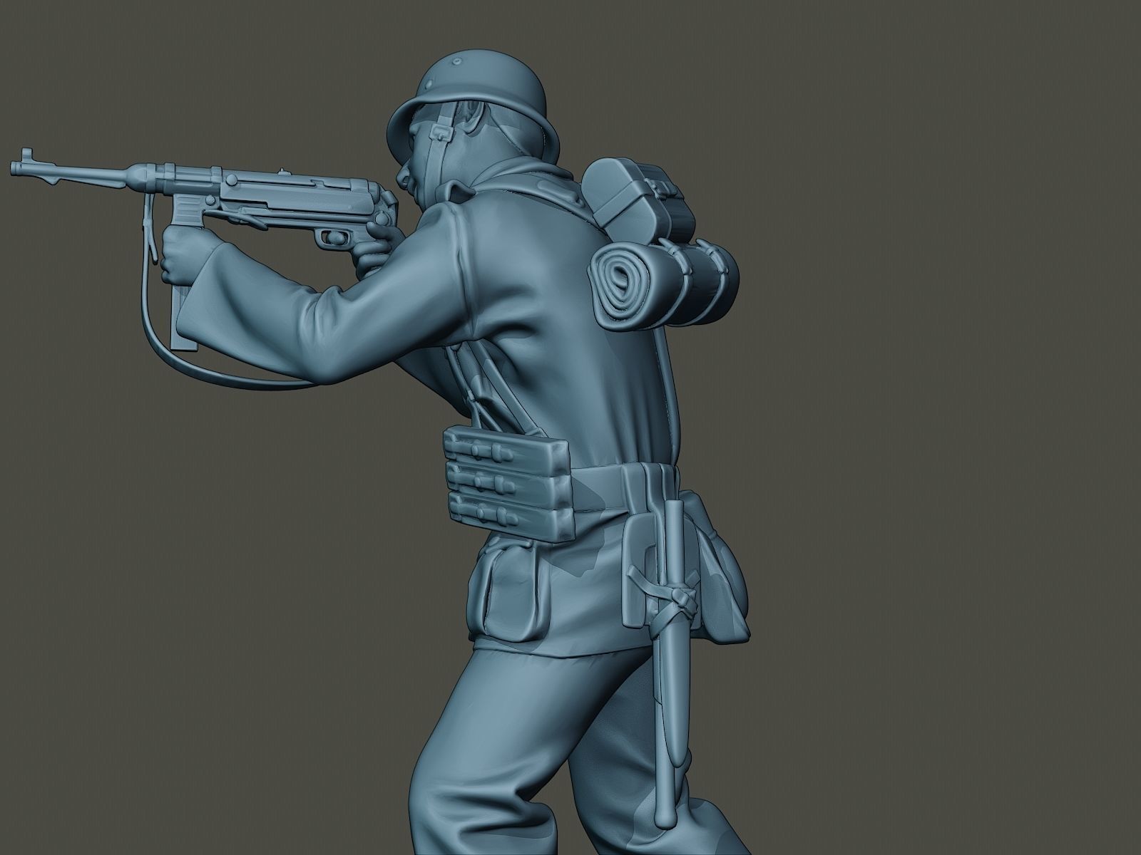 German soldier ww2 Shoot Stand G2 3D print model_16