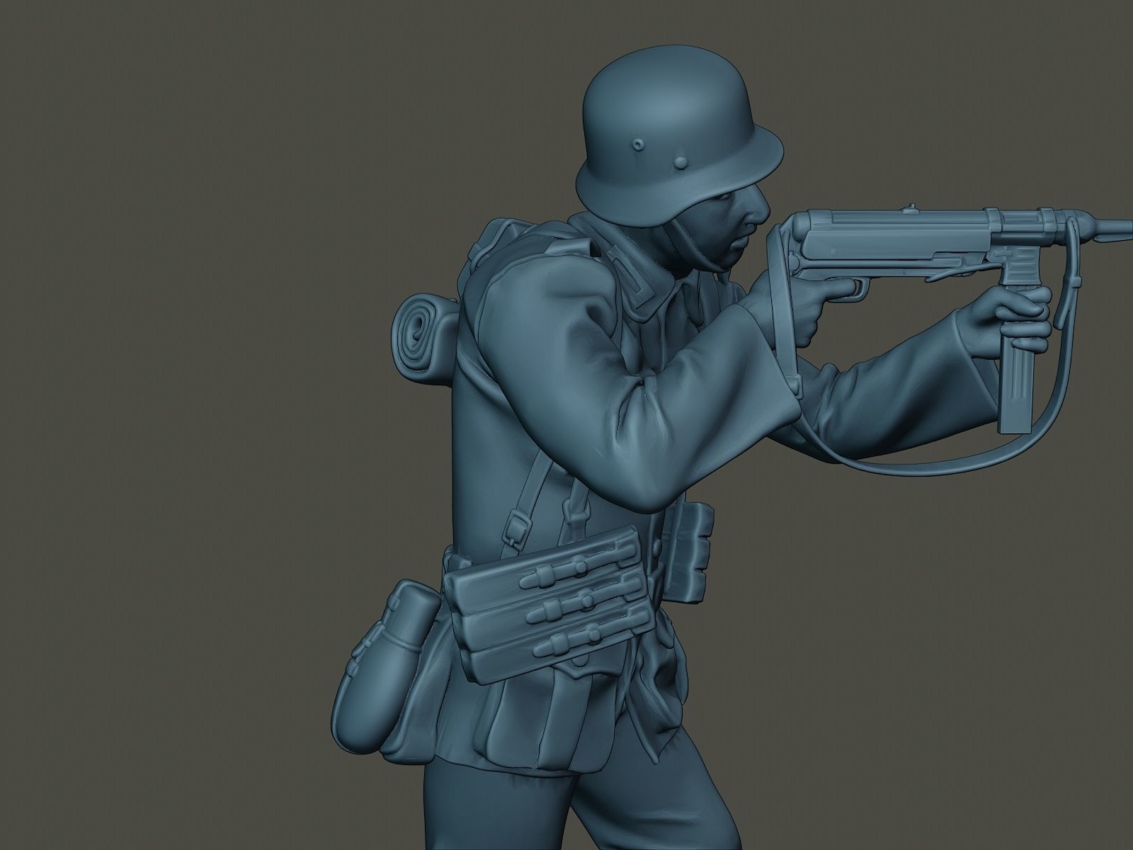 German soldier ww2 Shoot Stand G2 3D print model_19
