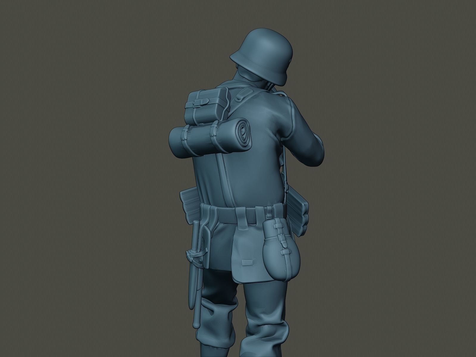 German soldier ww2 Shoot Stand G2 3D print model_20