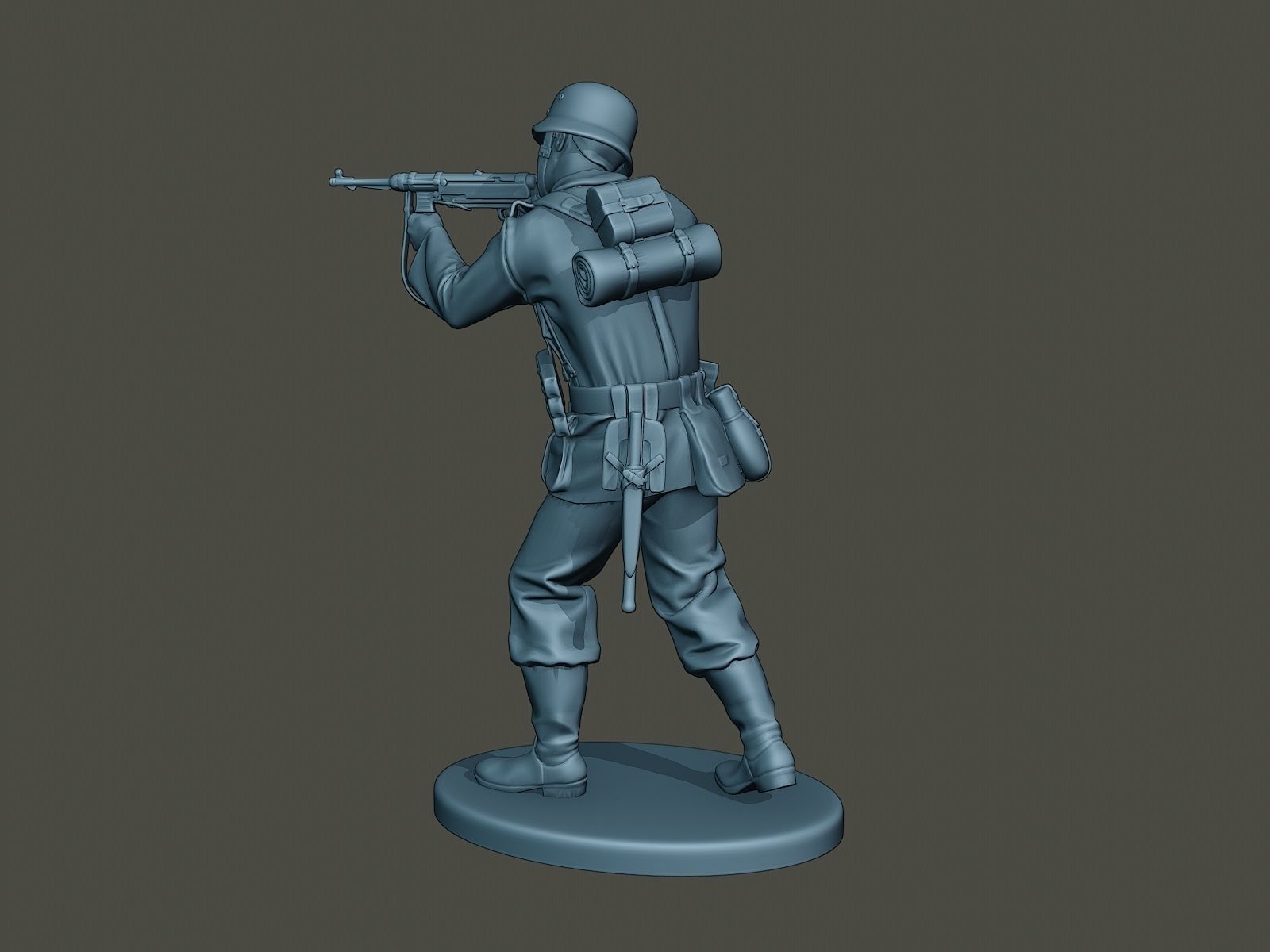 German soldier ww2 Shoot Stand G2 3D print model_3