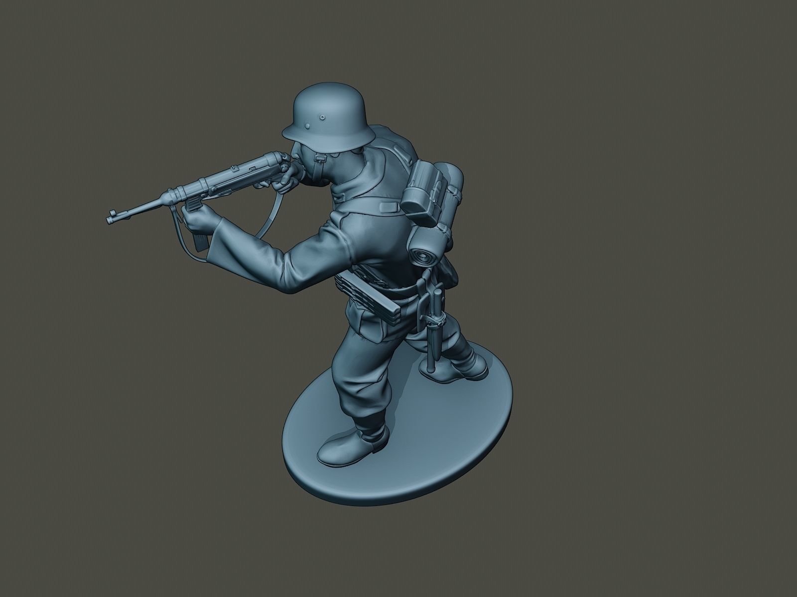 German soldier ww2 Shoot Stand G2 3D print model_14