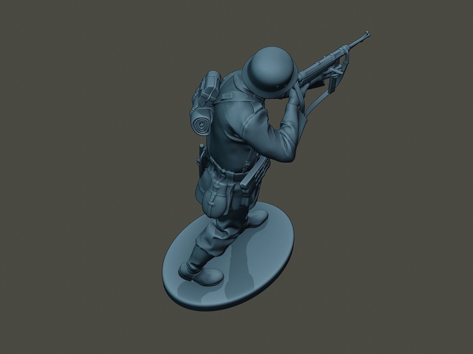 German soldier ww2 Shoot Stand G2 3D print model_21