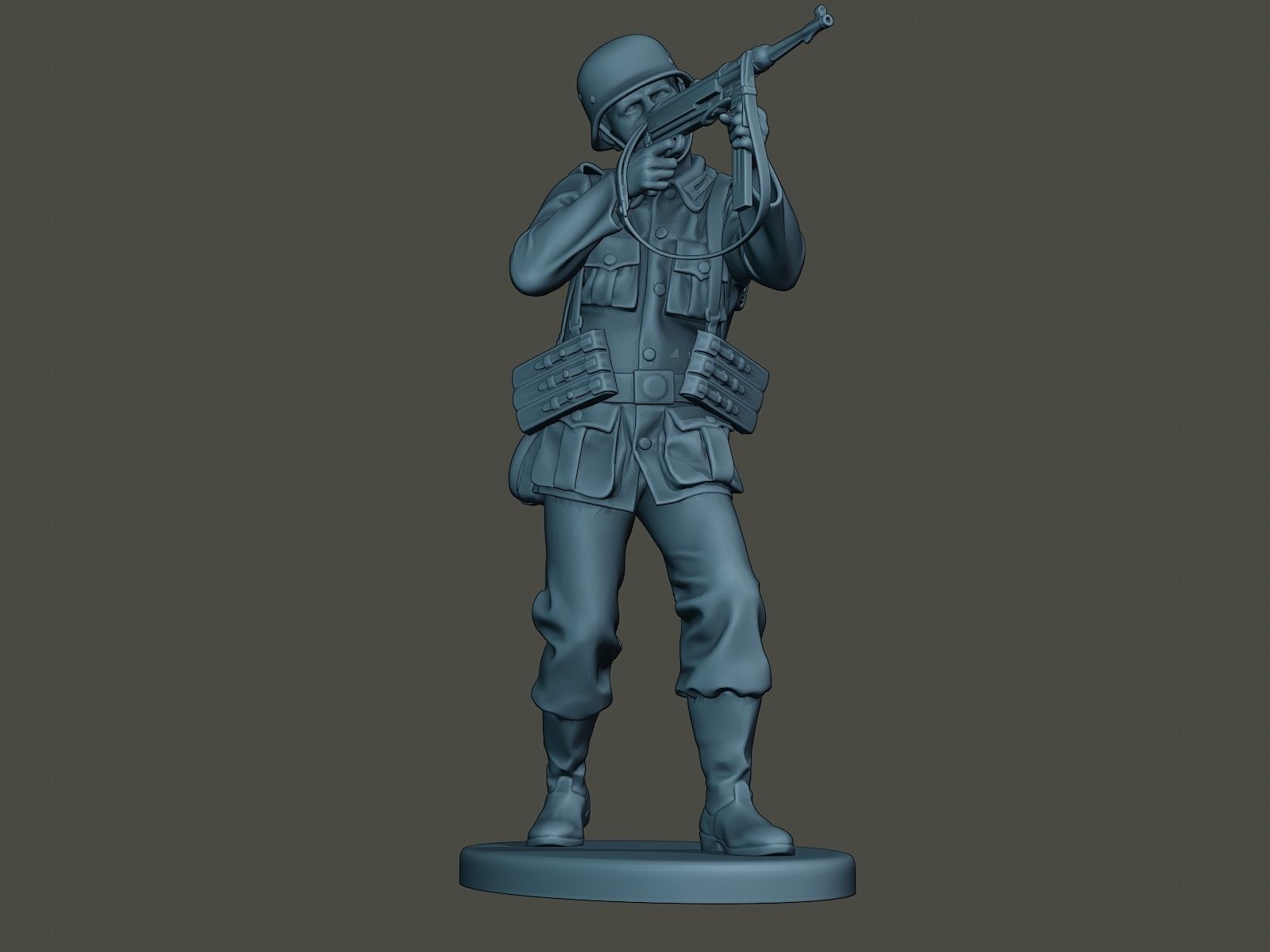 German soldier ww2 Shoot Stand G2 3D print model_12