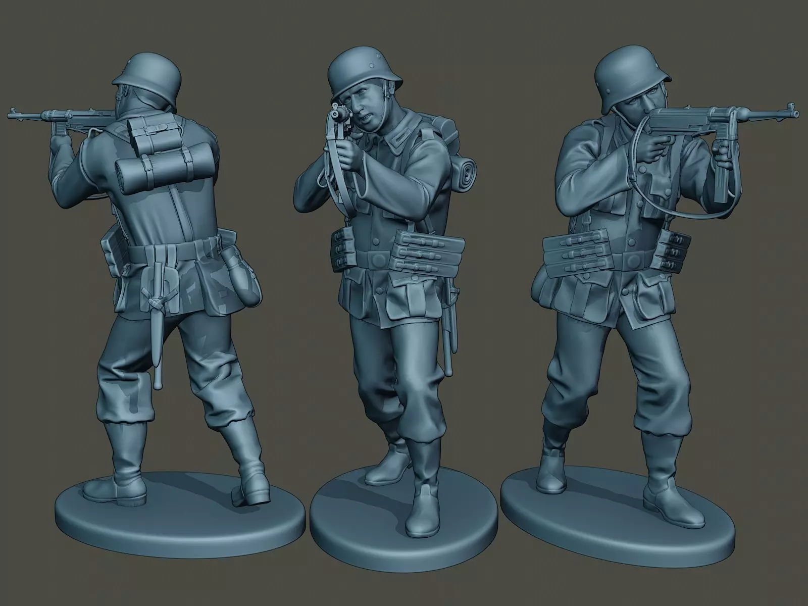 German soldier ww2 Shoot Stand G2 3D print model_0