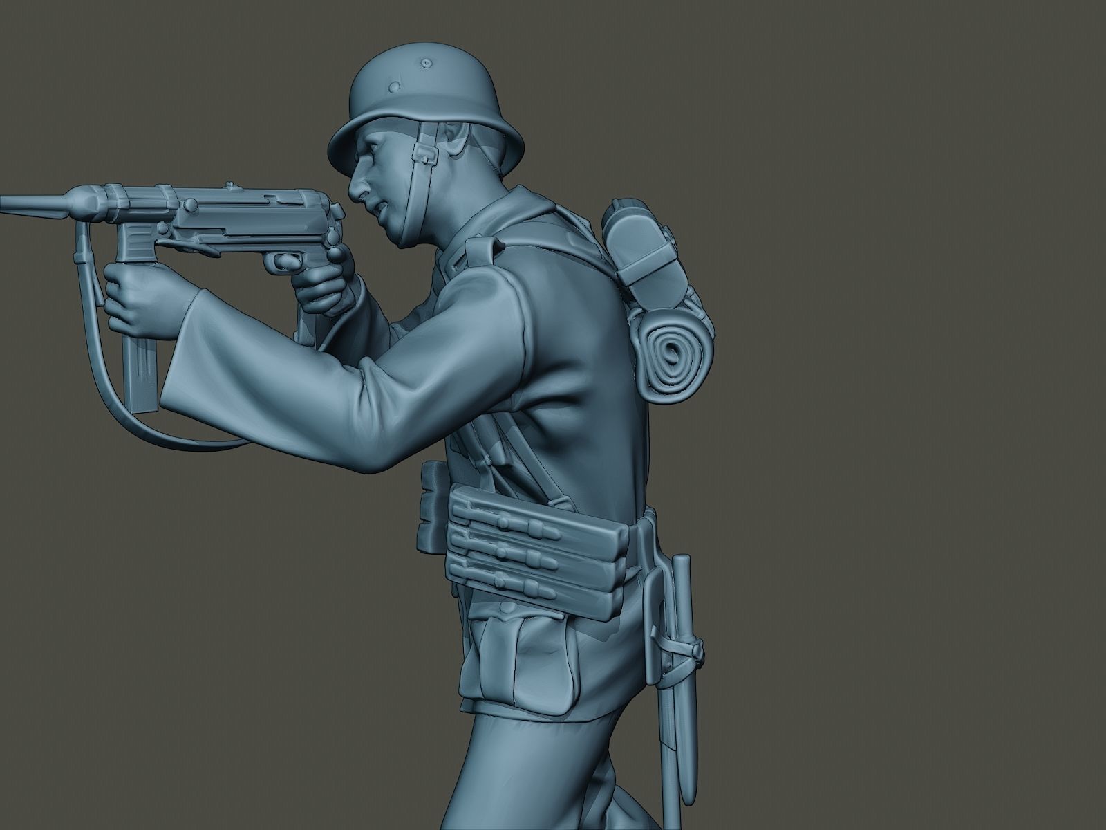 German soldier ww2 Shoot Stand G2 3D print model_17