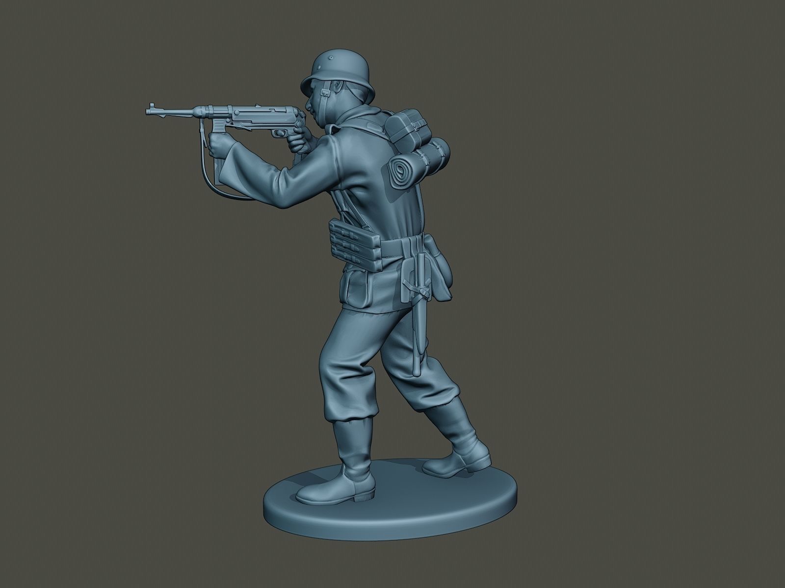 German soldier ww2 Shoot Stand G2 3D print model_2