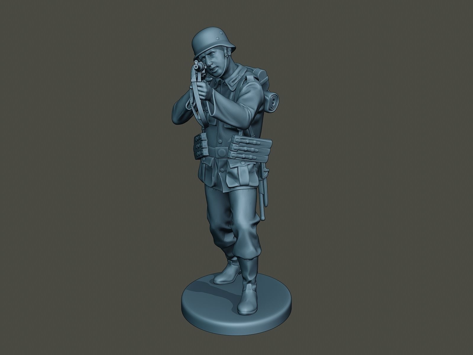 German soldier ww2 Shoot Stand G2 3D print model_10